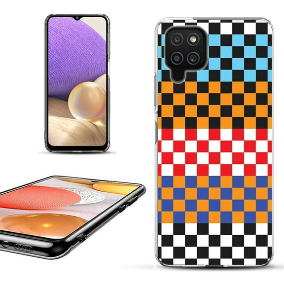 Slim-Fit Lightweight Protective Phone Case for Samsung Galaxy A42 5G, by OneToughShield ® - Colorful Checker