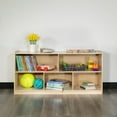 thumbnail image 2 of Flash Furniture Hercules Wooden 5 Section School Classroom Storage Cabinet for Commercial or Home Use - Safe, Kid Friendly Design - 24"H x 48"L (Natural), 2 of 11
