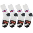 thumbnail image 5 of 4 Pairs Mens Crew Sport Socks Cotton Calf Cushioned Old School Tube White 9-11, 5 of 6