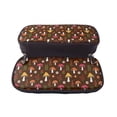 thumbnail image 5 of Picia Woodland Mushroom Pattern Large Capacity PU Leather Pencil Case Organizer Pen Marker Holder Double Zipper Storage Bag Big Pencil Pouch for College Office, 5 of 6