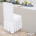 thumbnail image 3 of Chair Slipcovers, Chair Slipcovers with Skirt, Wedding Stretch Chair Cover Prote 40-55*40-55cm for Celebrations, Parties, Gatherings, 3 of 21