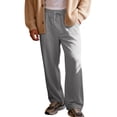 thumbnail image 7 of Men's Athletic Sweatpants Drawstring Elastic Waist Wide Leg Baggy Sports Pants Gray 3XL, 7 of 7