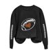 thumbnail image 2 of Ailaofu Football Sweatshirts for Women Oversized Crewneck Sweatshirt Cute Crewnecks Holiday Long Sleeve Rugby Sweat Shirts, 2 of 4