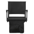 thumbnail image 2 of Stadium Seat, Portable Bleacher Seat with Armrest, Back Support and Thick Cushion, Bench Chair for Bleacher Includes Shoulder Strap, Hooks, Cup Holder, Black Football Bleachers Seats, 2PCS, 2 of 7