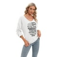 thumbnail image 3 of Women's Long Sleeve V Neck T-shirt Flag and Letter Printed Casual Tee Tops Loose Blouse Basic Tee Spring Fall Tops, S-2XL, 3 of 6