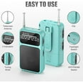 thumbnail image 3 of Pocket Radio AM FM, Mini Portable Radios, Transistor Radios with USB-C Charging& Battery Operated, Excellent Reception& Clear Speaker and Headphone Jack, Back Clip, Flashlight for Senior and kids, 3 of 6