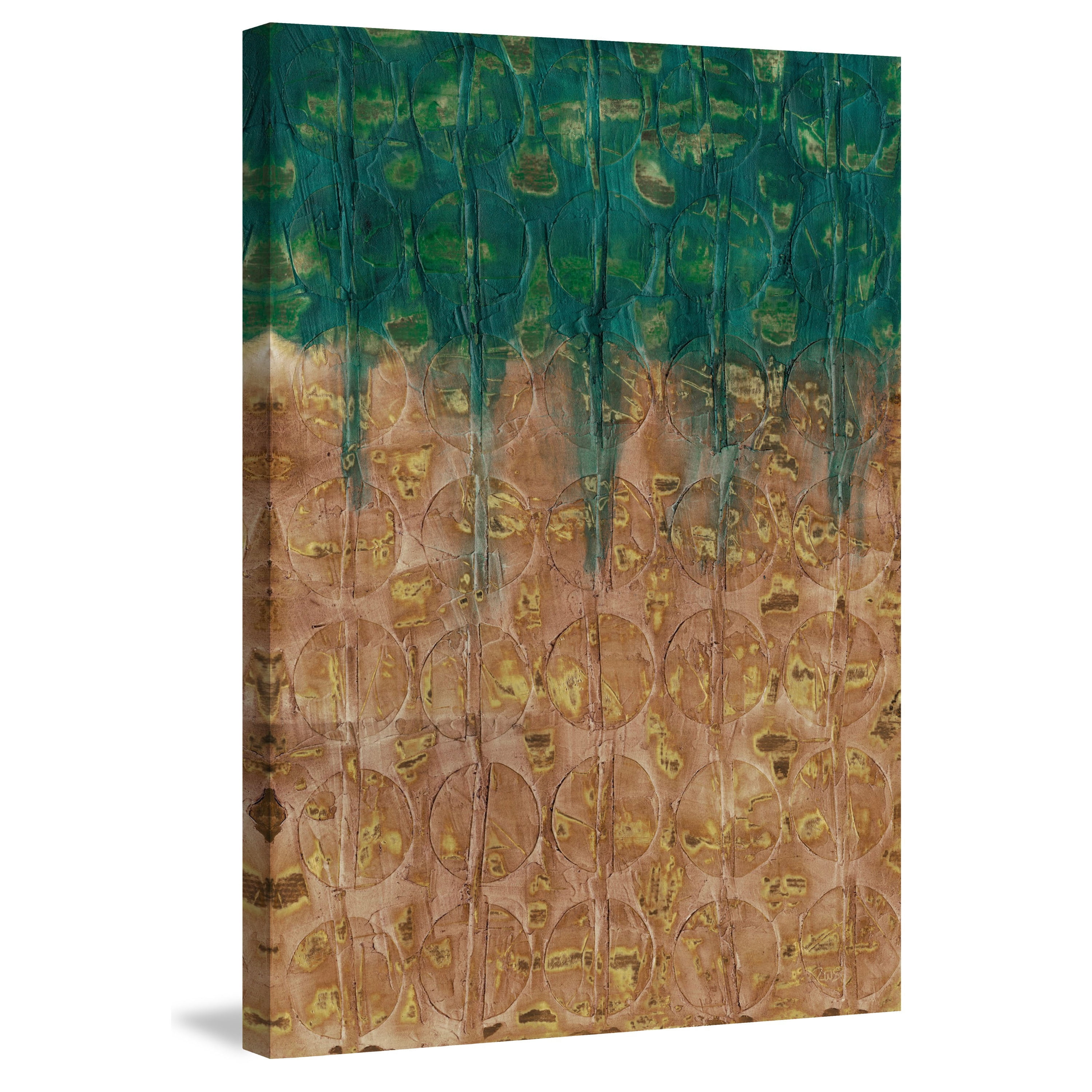 Marmont Hill "Gold Meadow" Painting Print on Wrapped Canvas