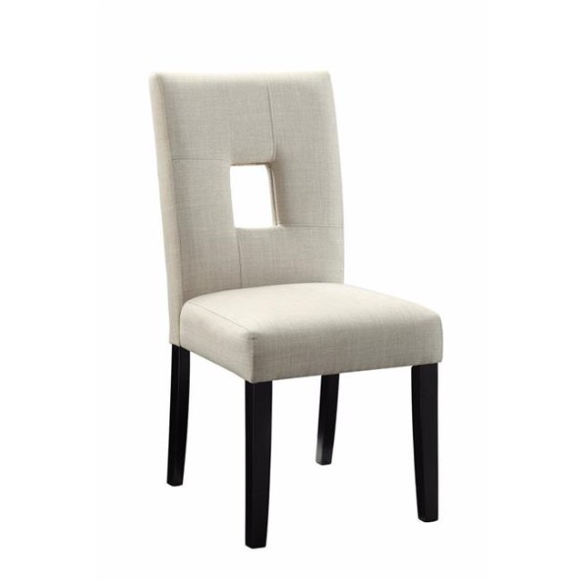 Chaise d'Appoint en Bois&44; Beige & Noir - Lot de 2
