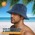 thumbnail image 5 of (2 pack) EINSKEY Packable Sun Hat, Foldable Bucket Hat with Clip for Travel on Bag, 5 of 7