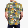 thumbnail image 5 of Rocae Hawaiian Style for Men's Short Sleeve Polo Shirt, Quick Drying Performance Moisture Wicking Sports Men's Golf Shirt 3X-Large, 5 of 9