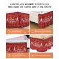 thumbnail image 6 of Merry Christmas Bed Skirt Snowflakes Antlers Flower Winter Red Bed Skirts King Size 18 Inch Drop, Wrap Around Dust Ruffle&nbsp;Bedskirt with Adjustable Elastic Belt for Queen Size Beds, 6 of 7