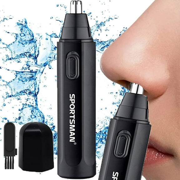 Byseng Painless Nose and Ear Hair Trimmer, Cordless and Waterproof, Battery Powered, 1 Piece