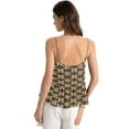 thumbnail image 3 of Women's Chiffon Halter Top - Lightweight, Breathable, Adjustable Design for Various Occasions，A Brown Color, 3 of 6