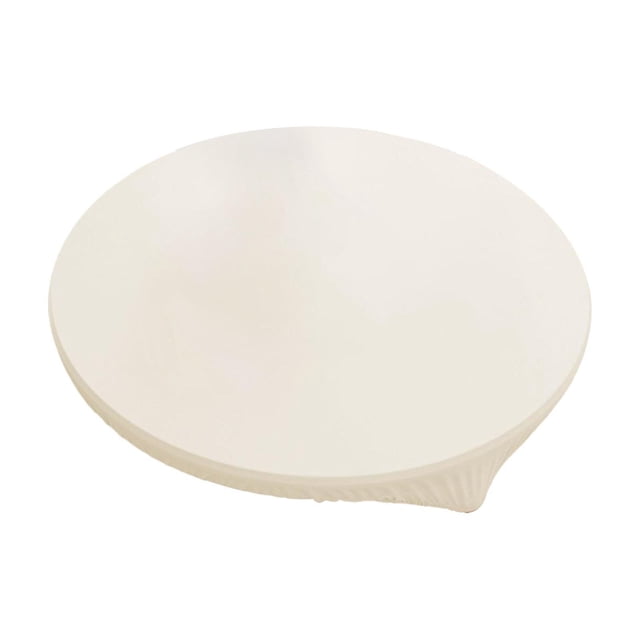 Mantel de mesa lavable, sencillo, a prueba de polvo, elástico, protector de mesa para decoración de bodas, picnics y fiestas. Blanco Diámetro 70 cm