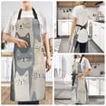 thumbnail image 2 of Yayeee Chief Kitchen Apron with Pockets for Cooking Water Resistant Unisex Adjustable Neck Strap, Blue Cute Cats, 2 of 7