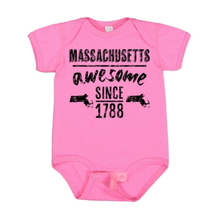 

Inktastic Massachusetts Awesome Since 1788 Boys or Girls Baby Bodysuit