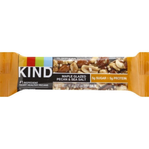Pack of 12, Kind Maple Glazed Pecan & Sea Salt Bar, 1.4 oz