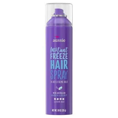 (2 pack) Aussie Instant Freeze Hairspray with Jojoba Oil & Sea Kelp, 10.0 (Best Hair Oil For White Hair To Black In Hindi)