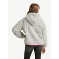 thumbnail image 2 of Justice Girls Full Zip Faux Sherpa Jacket with Hood, Sizes XS-XLP, 2 of 4