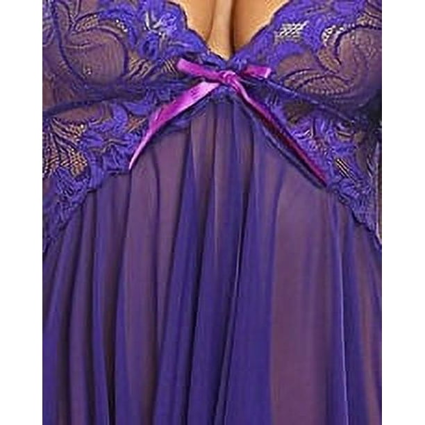 Conjunto de camisón de encaje con tirantes y perspectiva sexy de lencería sexy
