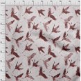 thumbnail image 4 of oneOone Viscose Chiffon Brown Fabric Asian Japanese Bird Sewing Craft Projects Fabric Prints By Yard 42 Inch Wide, 4 of 4