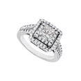thumbnail image 1 of Fine Jewelry Vault UBJ8289AGCZ Sterling Silver CZ Halo Engagement Rings - 2 CT TGW, 1 of 1