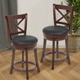 thumbnail image 6 of PayLessHere Classic Rustic Solid Wood Dining Room Swivel Chair Set of 2, 6 of 7