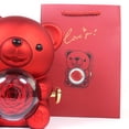 thumbnail image 2 of Bear Abrazo Regalos Rosa Eternos Elegantes Con Regalo para El Día La Madres () Rojo, 2 of 7