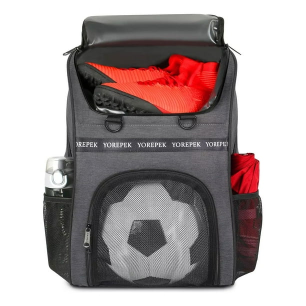 Mochila Deportiva Yorepek 138500BLK Mochilas Deportivas De Futbol Impermeable Negra 40L Lisa