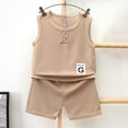 thumbnail image 4 of Antinious Toddler Boys Summer Casual Tank Top Track Outfit with Elastic Waist Shorts, 4 of 5