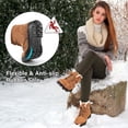 thumbnail image 5 of Women's Cotton Warm Fur Snow Winter Lace Up Flat Cute Plus Size Comfortable Ankle Platform Boots, 5 of 13