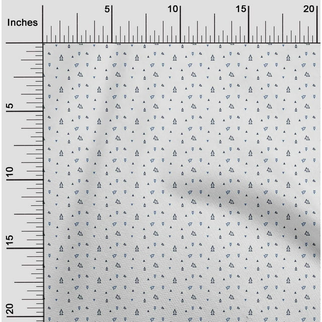 oneOone Cotton Cambric Dark Navy Blue Fabric Triangle Shape Geometric Craft Projects Decor Fabric Printed by The Yard 56 Inch Wide