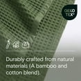 thumbnail image 4 of DOZ Waffle Bed Blanket, 50% Viscose Derived from Bamboo and 50% Cotton Blend, Lightweight, Ultra Soft, Breathable, Summer Blanket, 4 of 11