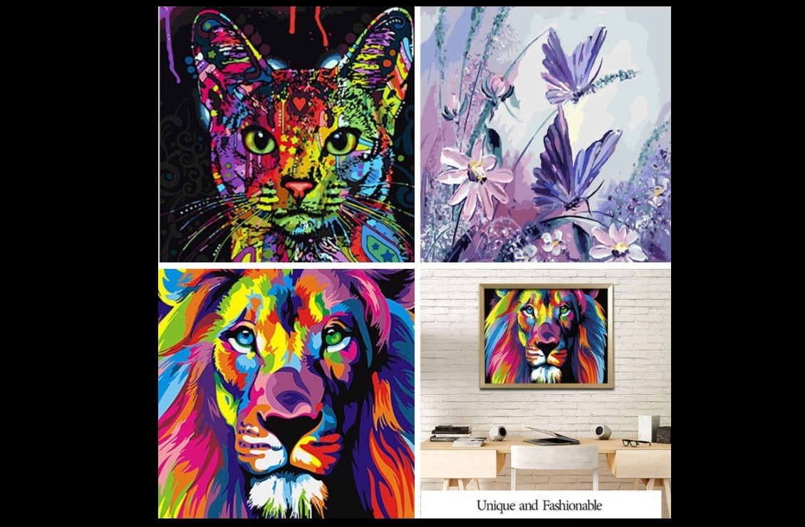 DIY Digital Oil Painting Kit Canvas Paint Fashionable Wall Decoration