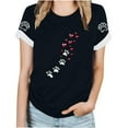 thumbnail image 1 of Tops Y Blusas de las Mujeres Estampadas Cuello Redondo Manga Corta, Poliéster Casual Top para Diario, Fiesta Y Todas las Estaciones, 1 of 8