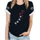 thumbnail image 1 of Tops Y Blusas de las Mujeres Estampadas Cuello Redondo Manga Corta, Poliéster Casual Top para Diario, Fiesta Y Todas las Estaciones, 1 of 8