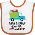 thumbnail image 3 of Inktastic Nana and Papaw Grandson Truck Boys Baby Bib, 3 of 4
