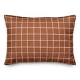 thumbnail image 2 of Creative Products Happy Place Orange and White Drawn Plaid 14x20 Indoor / Outdoor Pillow, 2 of 3