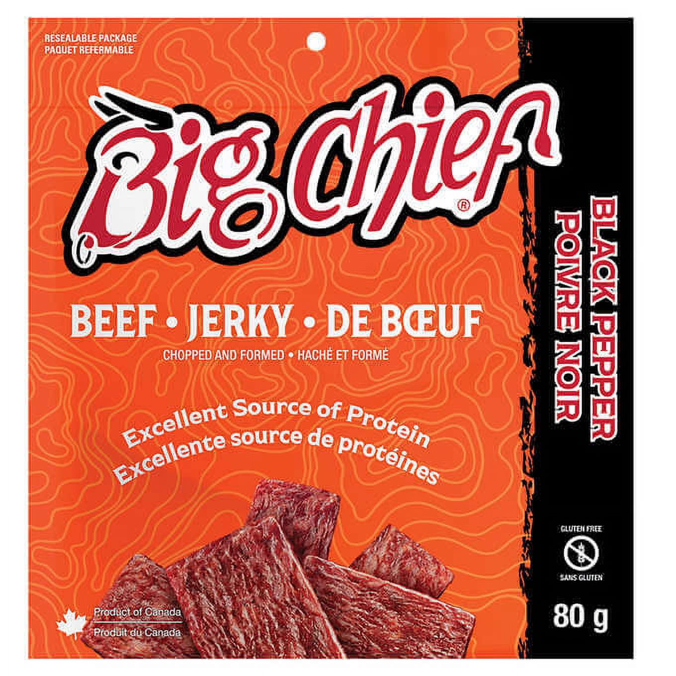 big chief beef jerky calories