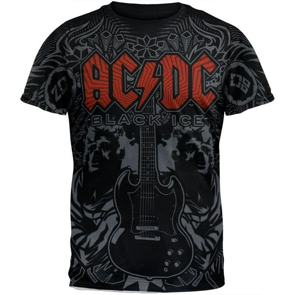 AC/DC - T-Shirt Imprimé Noir et Blanc