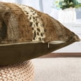 thumbnail image 4 of Home Soft Things Faux Fur 2 Piece Throw Pillow Cover Set - Brushed Leopard - 20" x 20", 4 of 5
