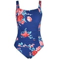 thumbnail image 2 of Mycoco Women's One Piece Swimsuit Shirred Tummy Control Bathing Suit Tank Modest Swimwear, 2 of 7
