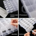 thumbnail image 3 of DUSKEEP 2 Pack 24 Grids Clear Plastic Bead Organizer Box,  Fishing Tackle Box Compartment Organizer with Adjustable Dividers for Jewelry, Art Craft, Bead Storage Containers, 3 of 7