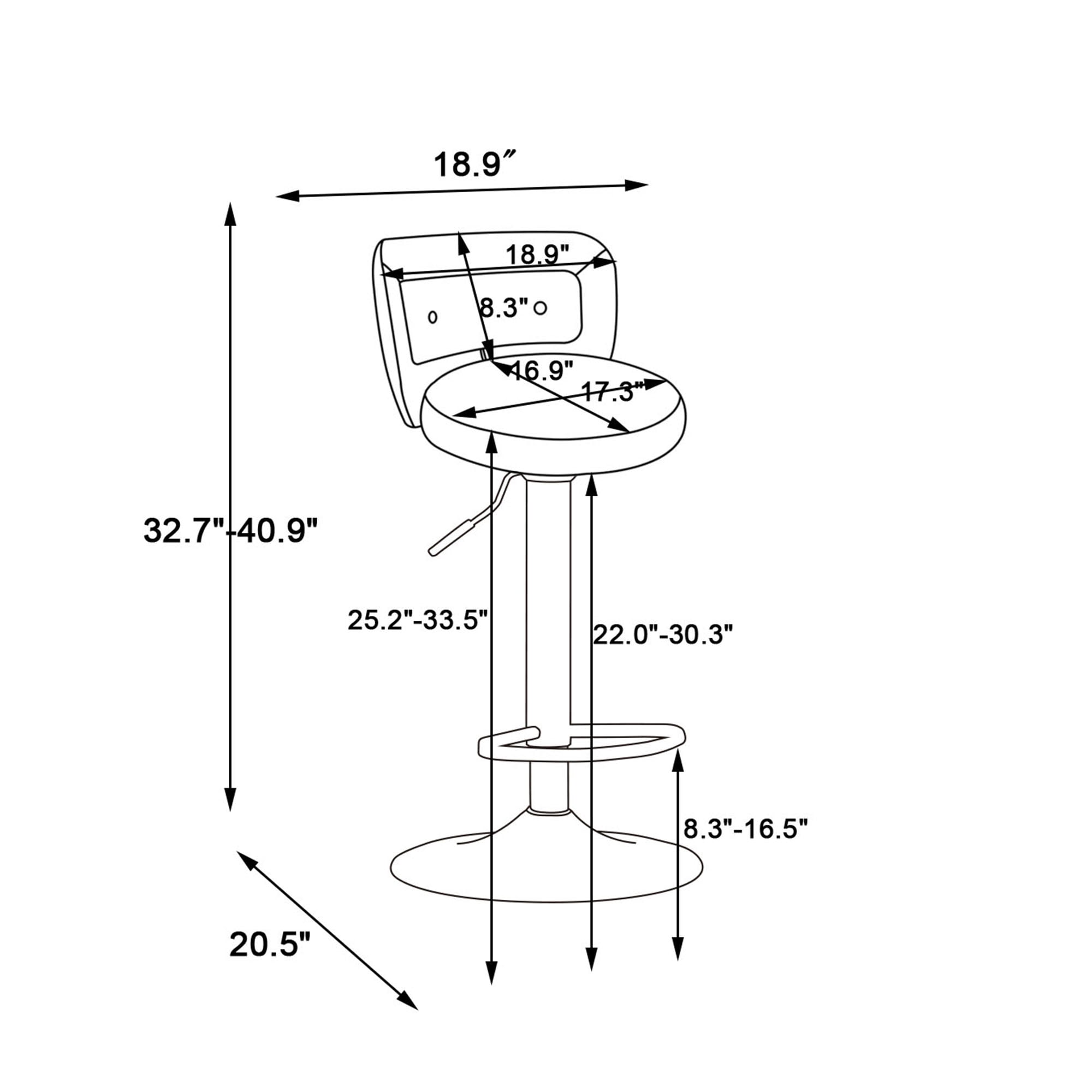 Kadyn 2pcs Modern Adjustable Counter Height Barstools with Back& Footrest for Kitchen, Emerald Kadyn 2pcs Modern Adjustable Counter Height Barstools with Back& Footrest for Kitchen, Emerald
