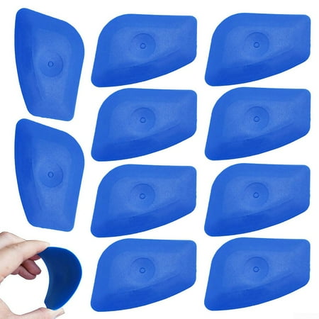 

JSSH 10Pcs Mini Blue Hard Card Squeegee Scraper Tint Car Vinyl Film Wrap Tools