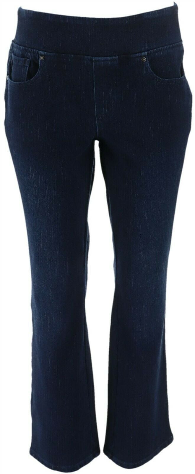 Belle Kim Gravel Petite Flexibelle Boot-Cut Jeans Cranberry 14P NEW A311352
