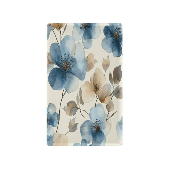 Blue Watercolor Flowers Light Switch Cover Switch Plate Outlet Cover Plug Cover for Electrical Outlet