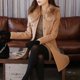 thumbnail image 1 of Abrigo de mujer Chaqueta de abrigo ajustada sólida Ropa de abrigo larga Gabardina cortavientos, 1 of 2