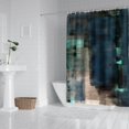 thumbnail image 4 of Ensemble de Rideau de Douche avec Doublure à Boutons-Pression, Style Peinture Multicolore Bleu (5) Rideaux de Douche Doublure de Douche Réutilisable, Rideaux de Salle de Bain Simples en Polyester, 72x72 Pouces, 4 of 4
