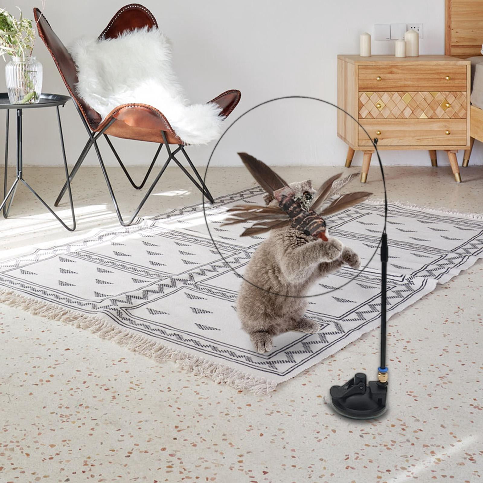 2x Cat Feather Toy Interactive Funny Catcher Cat Teaser Rod